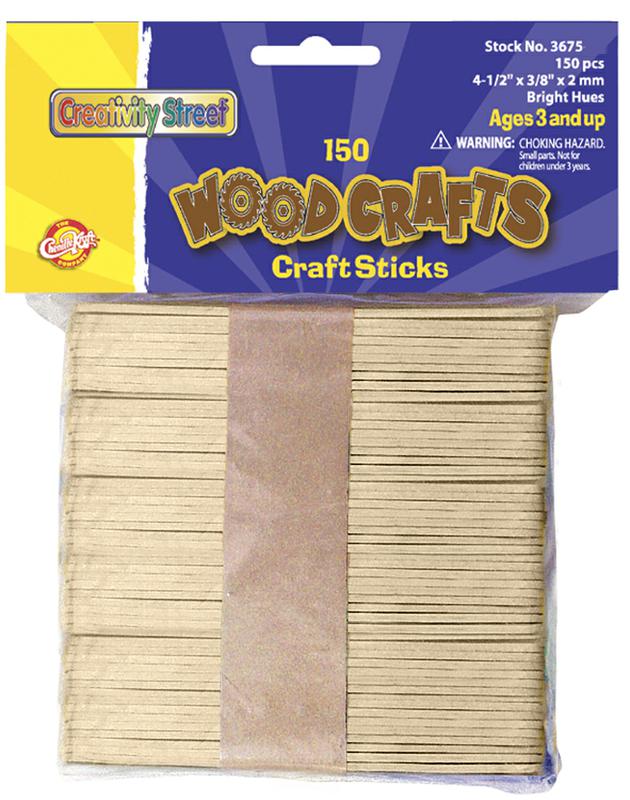 Wooden Craft Sticks - 150 Pieces Natural