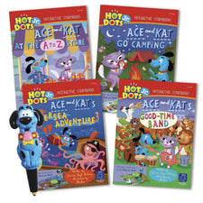 Educational Insights Hot Dots® Jr. Interactive Storybooks - 4 Book Set with Ace Pen