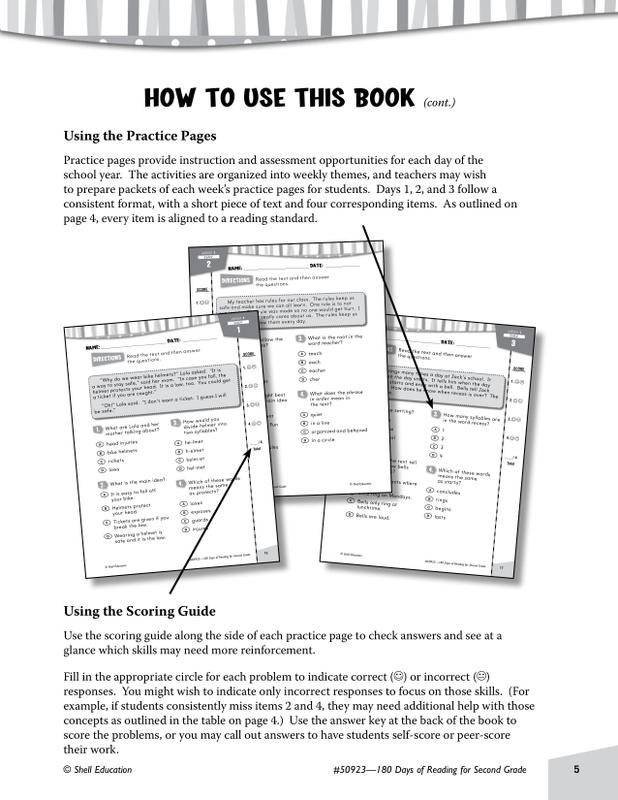 180 Days Of Reading Book For Second Grade