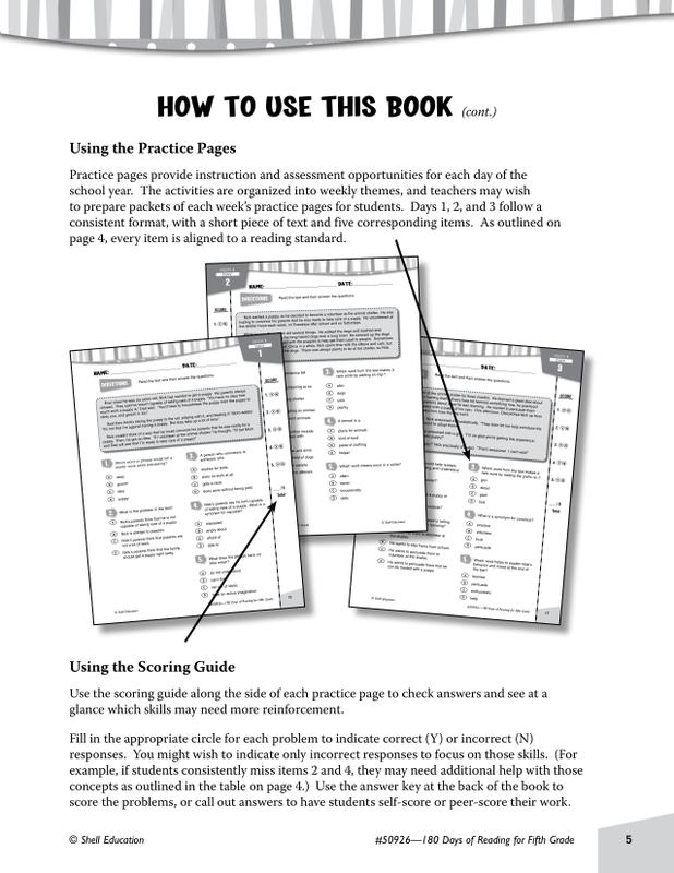 180 Days Of Reading Book For Fifth Grade