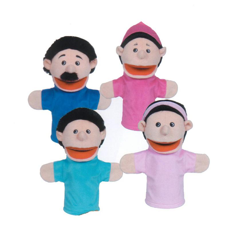 Family Bigmouth Puppets, Hispanic Family of 4