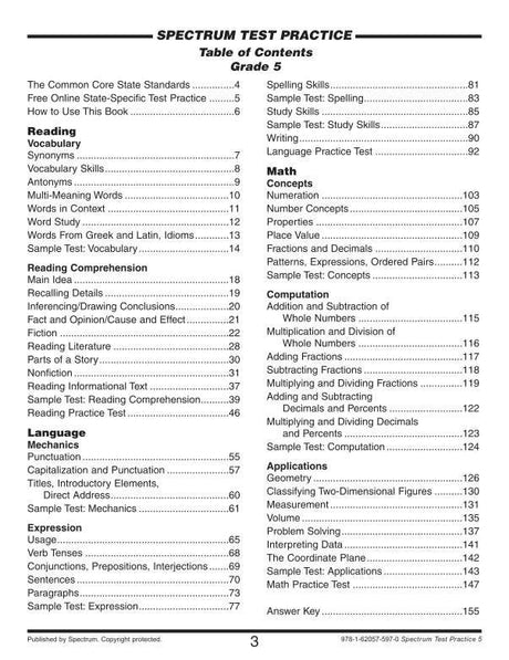 Test Practice Workbook, Gr 5