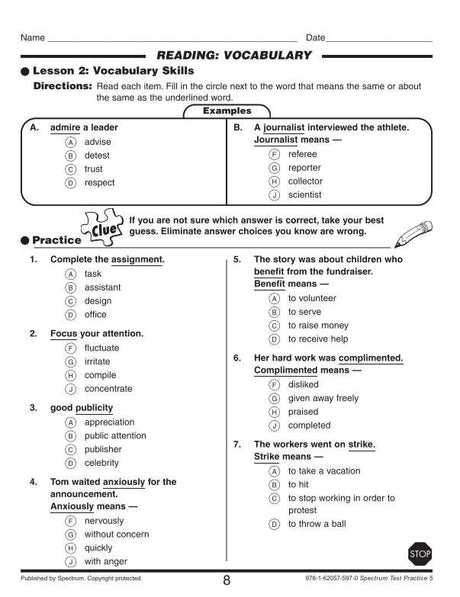 Test Practice Workbook, Gr 5