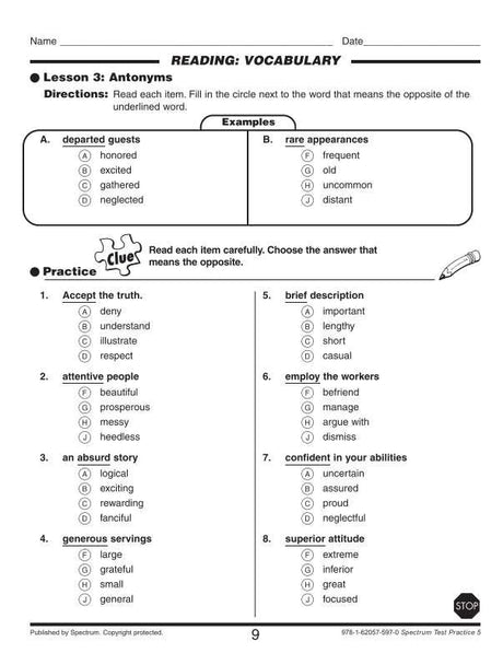 Test Practice Workbook, Gr 5