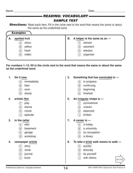 Test Practice Workbook, Gr 5