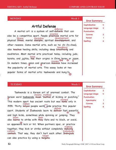 Daily Paragraph Editing, Grade 7