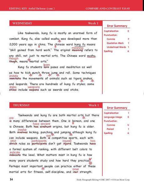 Daily Paragraph Editing, Grade 7