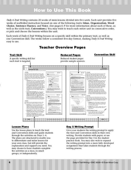 Daily 6-Trait Writing, Grade 8