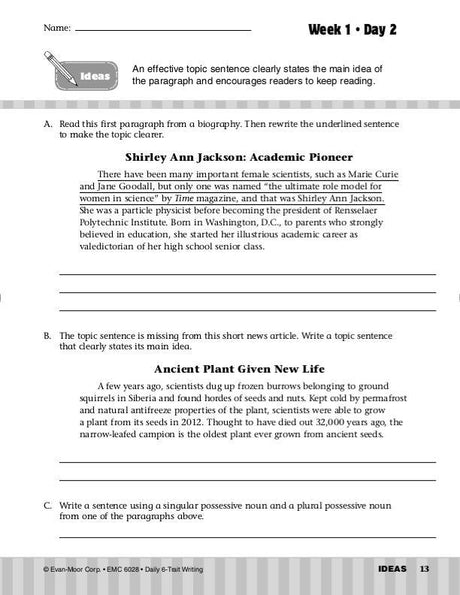 Daily 6-Trait Writing, Grade 8