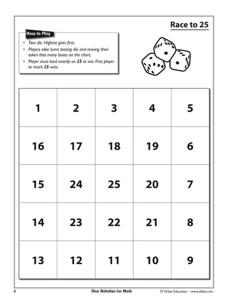 Dice Activities for Math