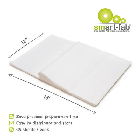 Smart Fab Cut Sheets 12 x 18 White 