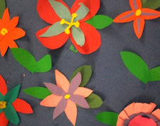3-D Relief Flower Collage for Spring