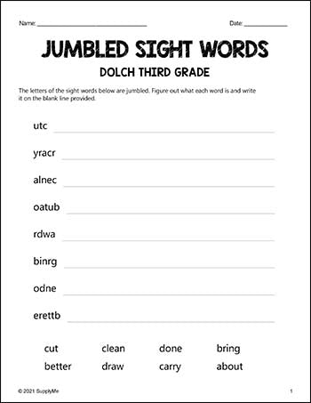 Dolch Sight Words Mega Bundle - Grades PreK-3 - Includes All 220 Dolch Sight Words - 24 Activities For Each Grade Level - Sight Word Worksheets, Printables, Flash Cards, And More