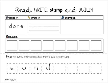Third Grade Sight Words Bundle - Dolch 3rd Grade Sight Word Worksheets, Printables, Flash Cards, And More - 24 Activities