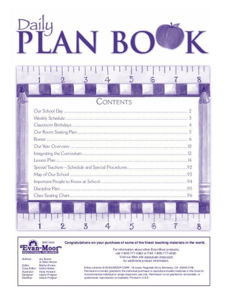 Daily Plan Book: School Days