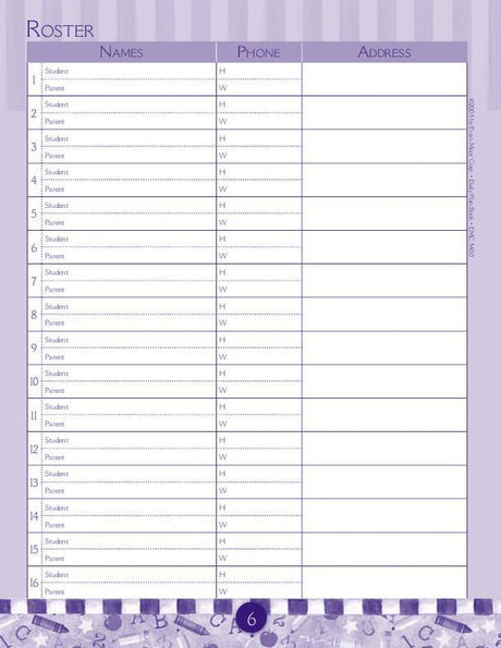 Daily Plan Book: School Days