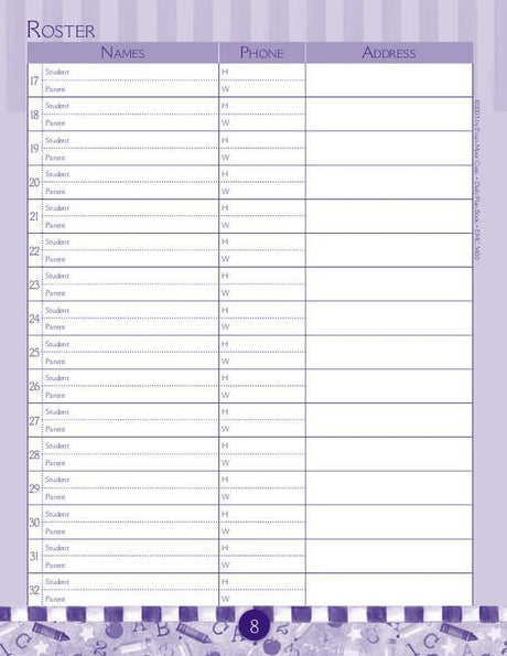 Daily Plan Book: School Days