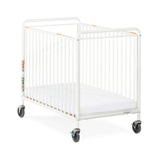 Chelsea™ Compact Steel Non-Folding Crib, Clearview, 4" Evacuation Casters