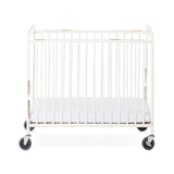 Chelsea™ Compact Steel Non-Folding Crib, Clearview, 4" Evacuation Casters