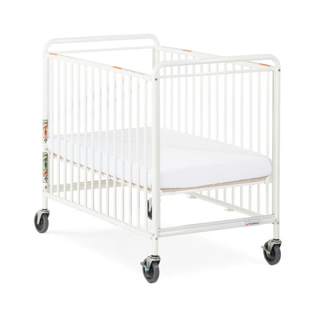 Chelsea™ Compact Steel Non-Folding Crib, Clearview, 4" Evacuation Casters