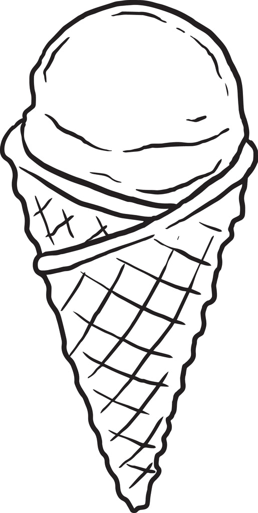 Ice Cream Cone Coloring Page
