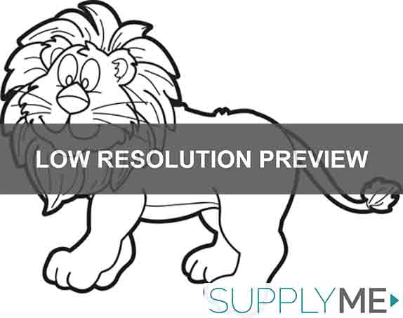 Cartoon Male Lion Coloring Page