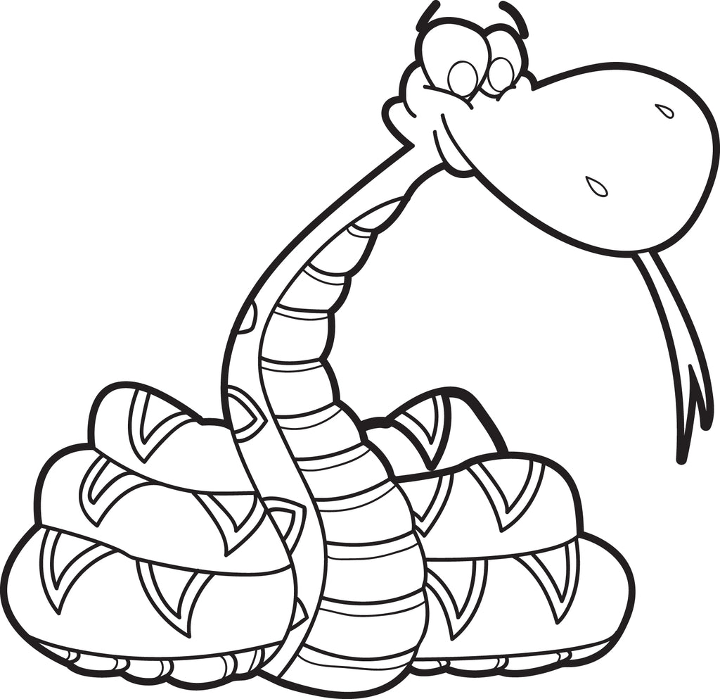Cartoon Snake Coloring Page