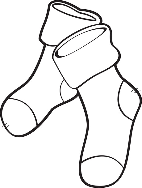 FREE Printable Christmas Stockings Coloring Page for Kids