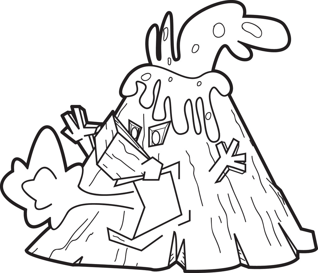 Volcano Coloring Page