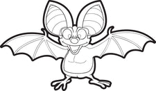 FREE Printable Cartoon Bat Coloring Page for Kids