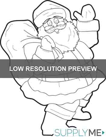 Printable Santa Claus Coloring Page for Kids #5
