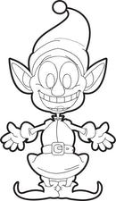 FREE Printable Cartoon Elf Coloring Page for Kids