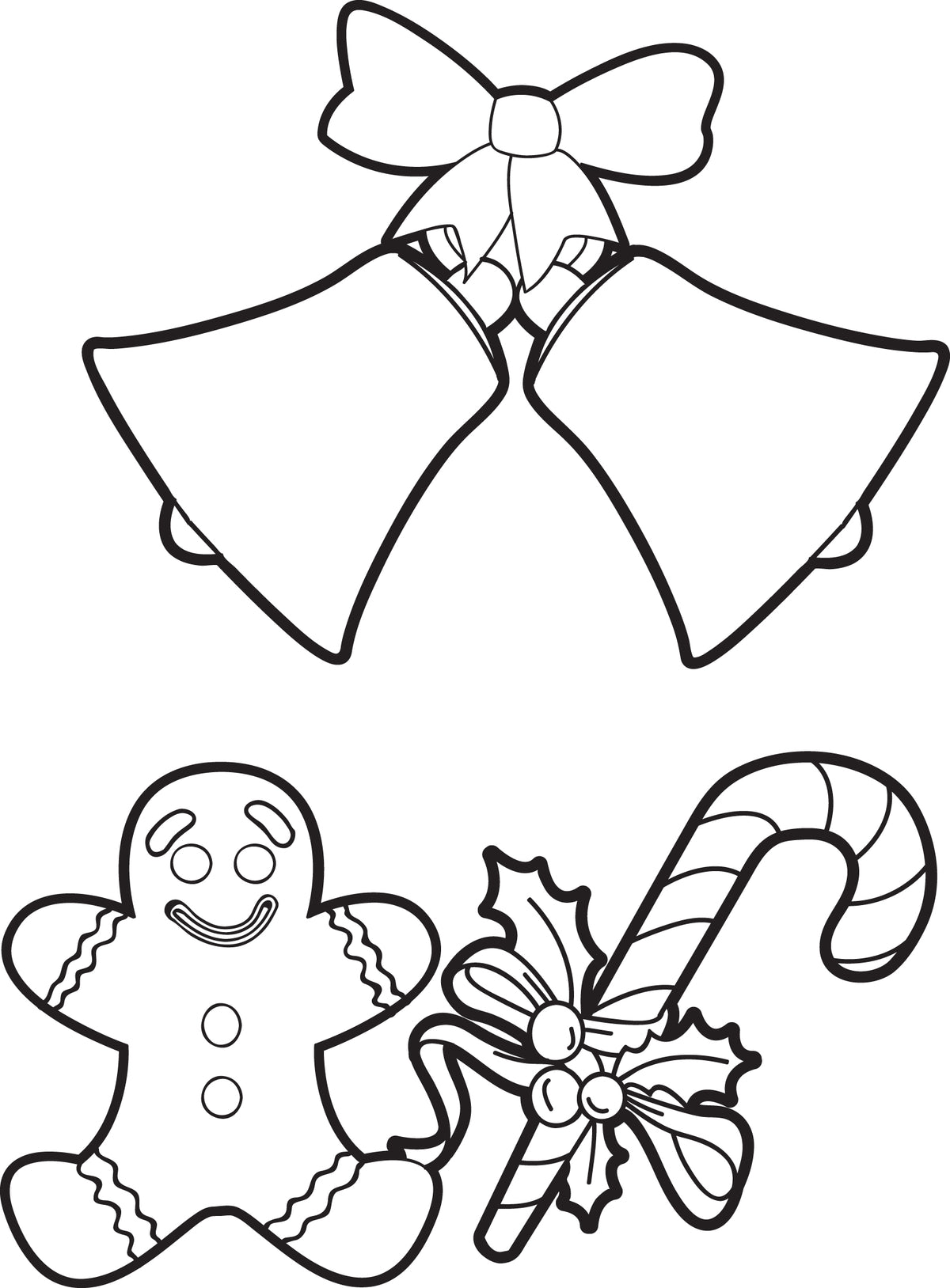 Fun Christmas Things Coloring Page For Kids