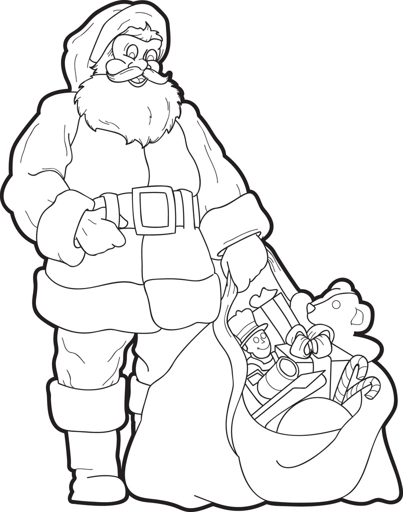 FREE Printable Santa Claus Coloring Page for Kids