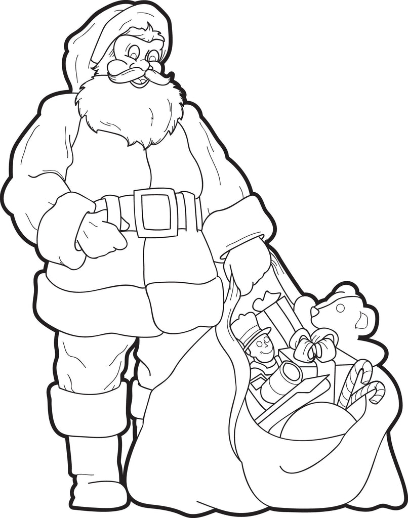FREE Printable Santa Claus Coloring Page for Kids