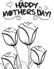 Mother's Day Flowers Coloring Page #3