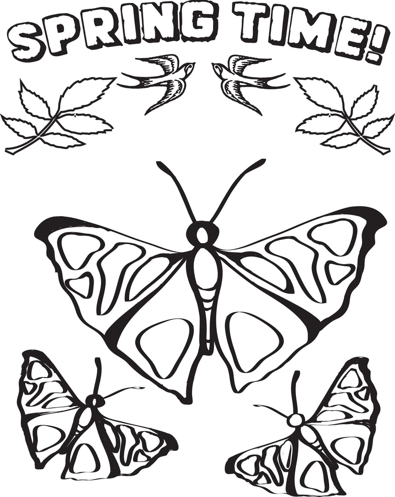 Springtime Color Paper Springtime Coloring Pages