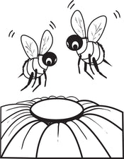 Bee Coloring Page #2