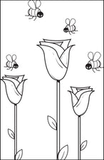 Cartoon Bee Coloring Page #2