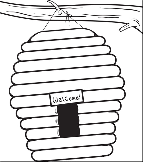 Beehive Coloring Page #2