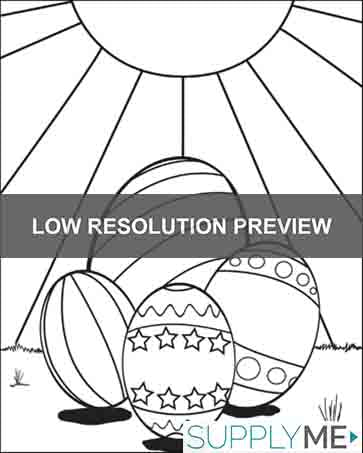 Easter Eggs Coloring Page #1