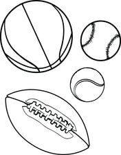 Sports Balls Coloring Page