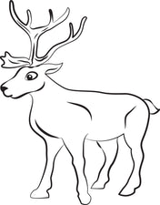 FREE Printable Reindeer Coloring Page for Kids