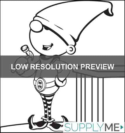 Printable Elf Coloring Page for Kids #1