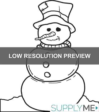 Printable Snowman Coloring Page for Kids #1