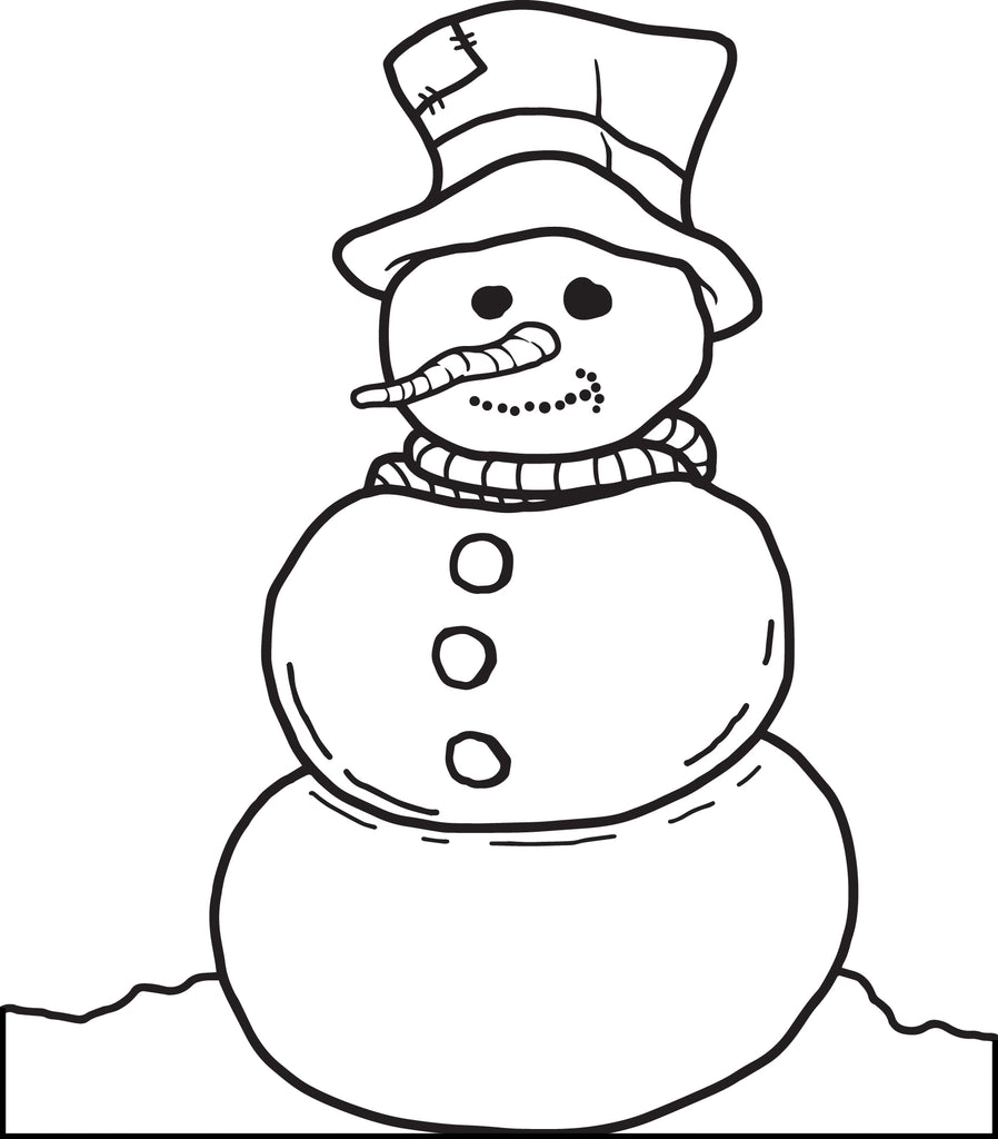 FREE Printable Snowman Coloring Page for Kids