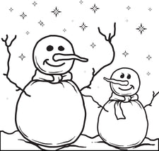 FREE Printable Snowman Coloring Page for Kids