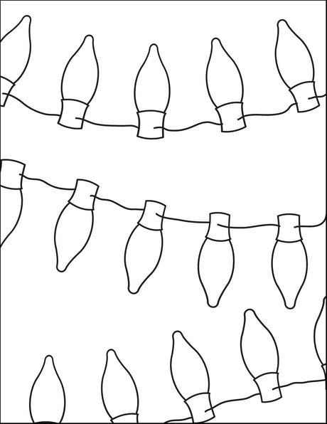 FREE Printable Christmas Lights Coloring Page for Kids