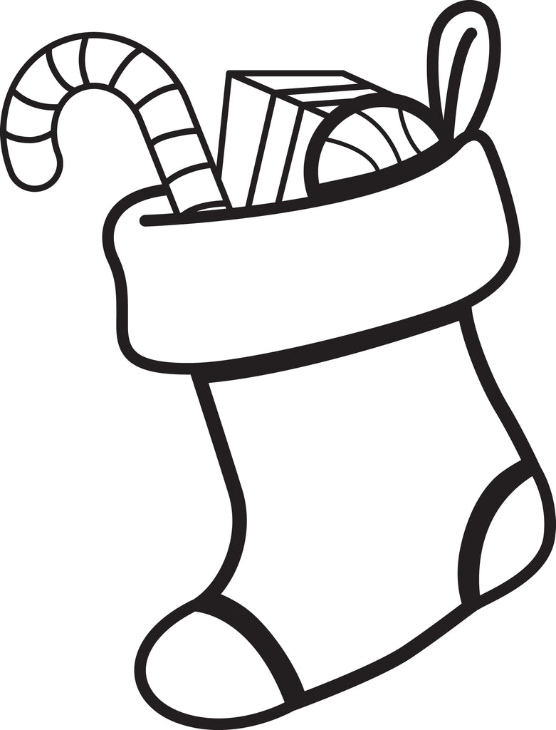 3 Printable Christmas Stocking Coloring Pages for Kids