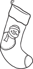Christmas Stocking Coloring Page #2